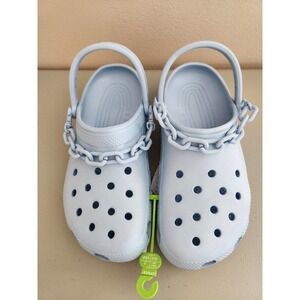 New Crocs CLASSIC CHAIN CLOG Size M9/W11 Blue Calcite